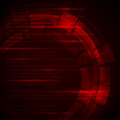 Image showing Abstract dark red  technical background