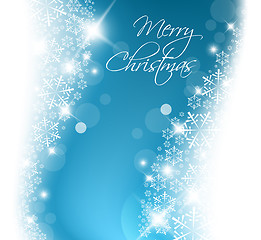 Image showing Light blue abstract Christmas background