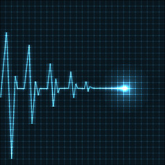 Image showing Abstract heart beats cardiogram