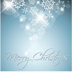 Image showing Blue Vector Christmas background