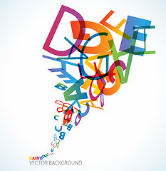 Image showing Abstract background with alphabet