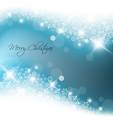 Image showing Light blue abstract Christmas background