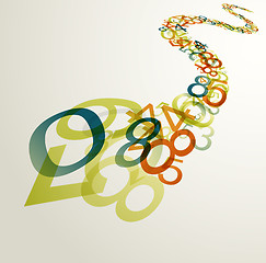 Image showing Abstract retro background with numbers