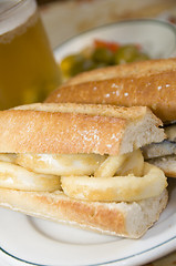 Image showing  bocadillos food calamari and sardines Madrid 