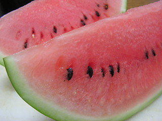 Image showing slices of watermelon