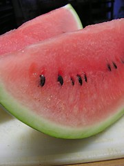 Image showing two slices of watermelon