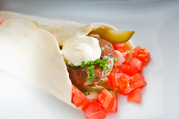 Image showing falafel wrap