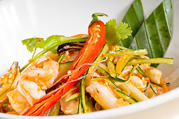 Image showing fresh seafood thai salad