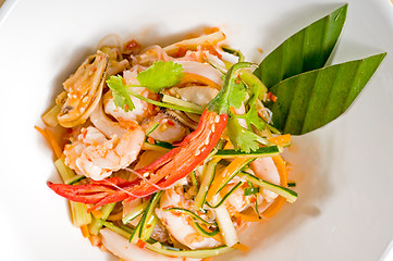 Image showing fresh seafood thai salad