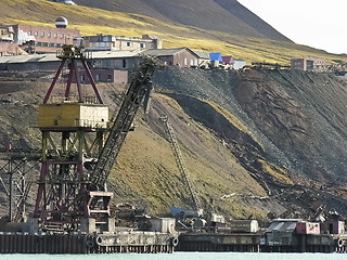 Image showing Old industrial port in svalbard