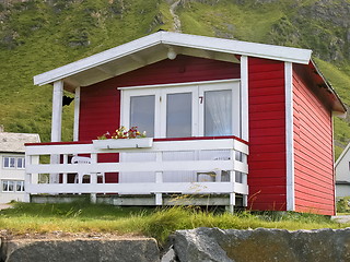 Image showing Norwegian red cottage