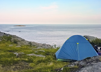 Image showing Lofoten camping site