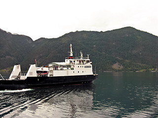 Image showing Nordic ferry in fjord