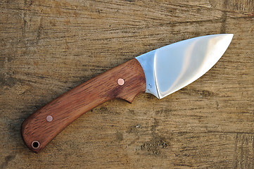 Image showing Hand made hunting knife