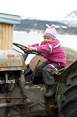 Image showing Child on tractor