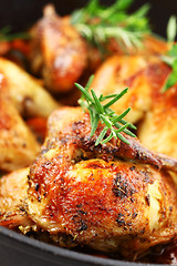 Image showing Roasted chicken with vegetable