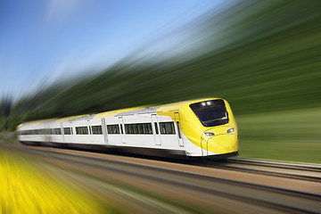 Image showing Fast train in motion 