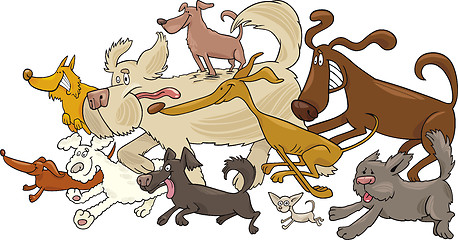 Image showing running dogs