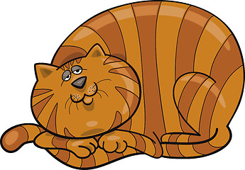 Image showing Fat red cat