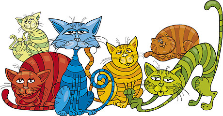 Image showing color cats group