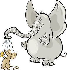 Image showing mouse and elephant