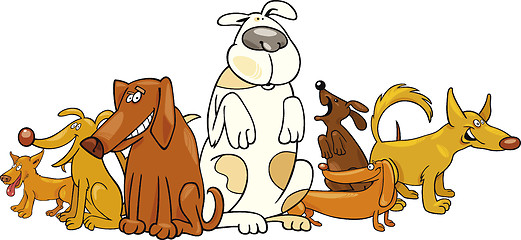 Image showing Group of funny dogs