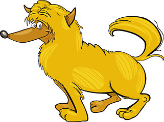 Image showing Shaggy yellow dog