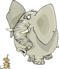 Image showing Elephant and mouse