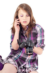 Image showing Teenager girl in studio