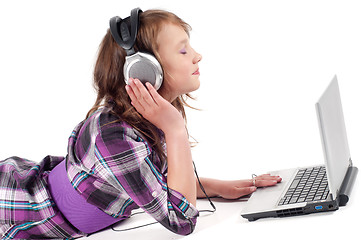 Image showing Teenager girl in studio