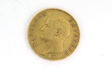 Image showing Gold coin with Emperor Napoleon