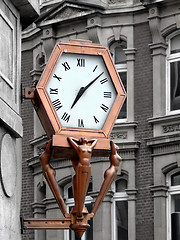 Image showing Bronze public clock