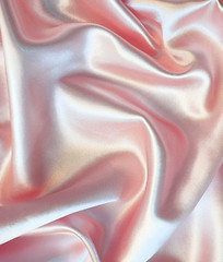 Image showing Smooth elegant pink silk as background