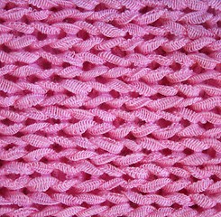 Image showing Pink knitted textured background 