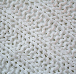 Image showing White knitted textured background