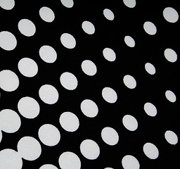 Image showing Black fabric with white dots can use as background