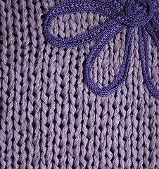 Image showing Lilac knitted fabric can use as background