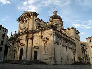 Image showing Dubrovnik cathedral at dawn