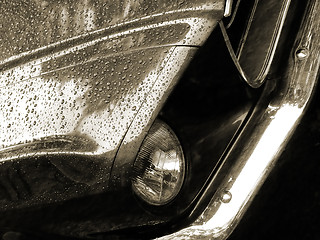 Image showing Mustang sepia on the rain