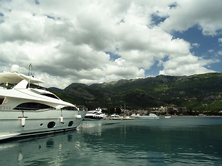 Image showing Yacht in harbor