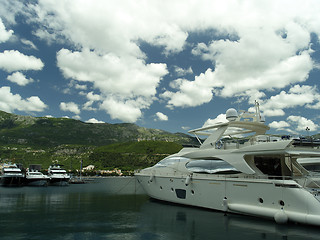 Image showing Yacht in harbor