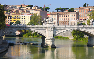 Image showing Ponte Vittorio Emanuele II in Rome, Italy