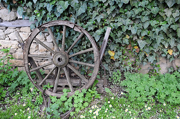 Image showing Medieval Wooden Wheel