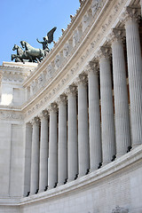 Image showing Vittorio Emanuele, The Piazza Venezia in Rome, Italy