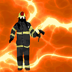 Image showing Firefighter background