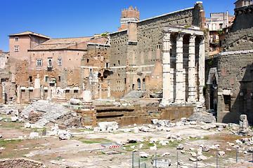 Image showing Landscape view of roman forum in Rome, Italy