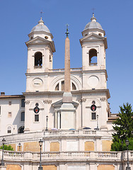 Image showing church of Trinita dei Monti in Rome Italy 