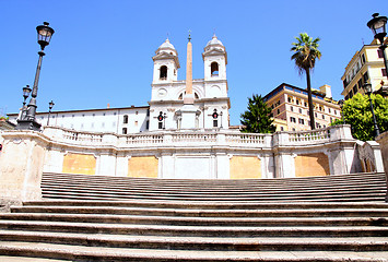 Image showing Spanish Steps in Rome Italy 