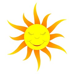 Image showing Cartoon sun (gradient color)