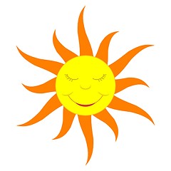 Image showing Cartoon sun (solid color)